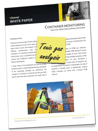 White Paper on the assessment of hazardous gases in freight containers