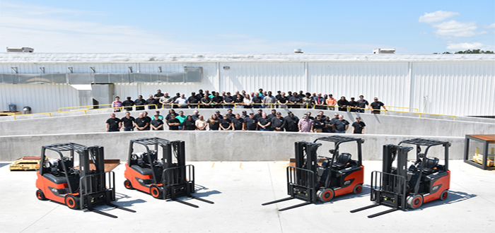 KION North America Celebrates Start of Production on New Forklifts .