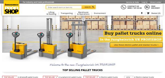 Jungheinrich PROFISHOP online store opens for business in the UK.