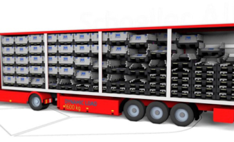 New foldable large container for Automotive parts logistics.