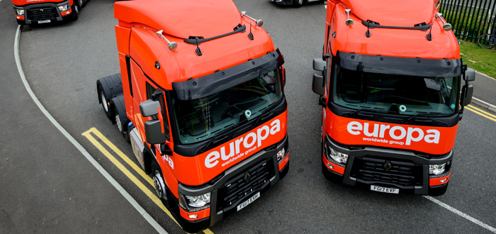 Europa Worldwide Group Selects Paragon To Streamline Route Planning And Maximise Use Of Resources.