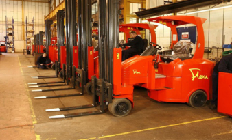 Open day guests are among the first to see a ‘tour de force’ in articulated lift truck technology