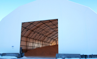 Local councils drive to increase salt warehouse capacities ahead of winter.