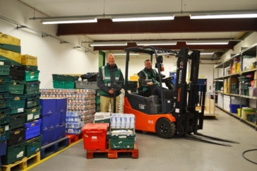 Toyota’s forklift donation will help foodbank to feed more families in need