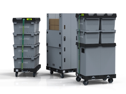 The Next Generation Rolling Container System from Loadhog featuring Dolly Max.